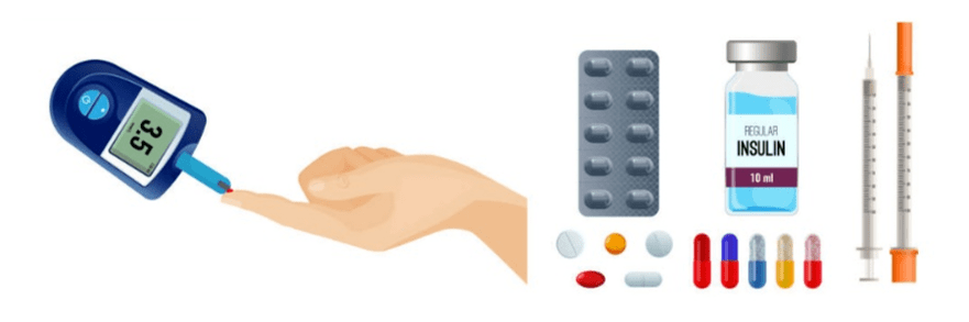 I diabetici devono monitorare i livelli di zucchero nel sangue e assumere i farmaci necessari