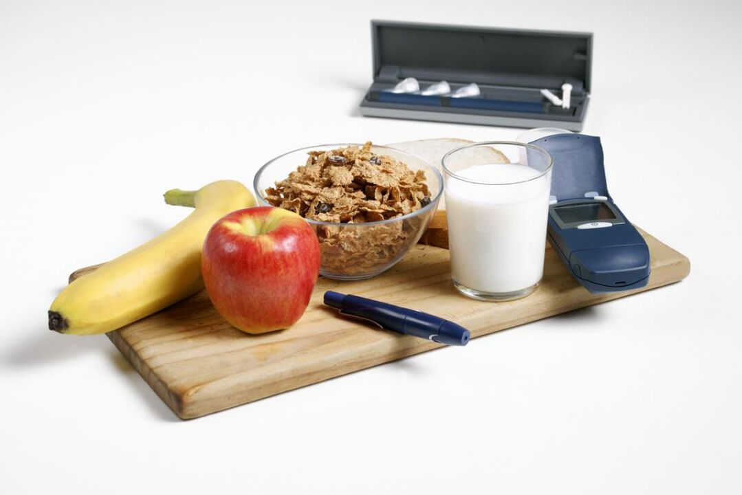 Cibo nutrizionale sano - La base per la prevenzione del diabete mellito